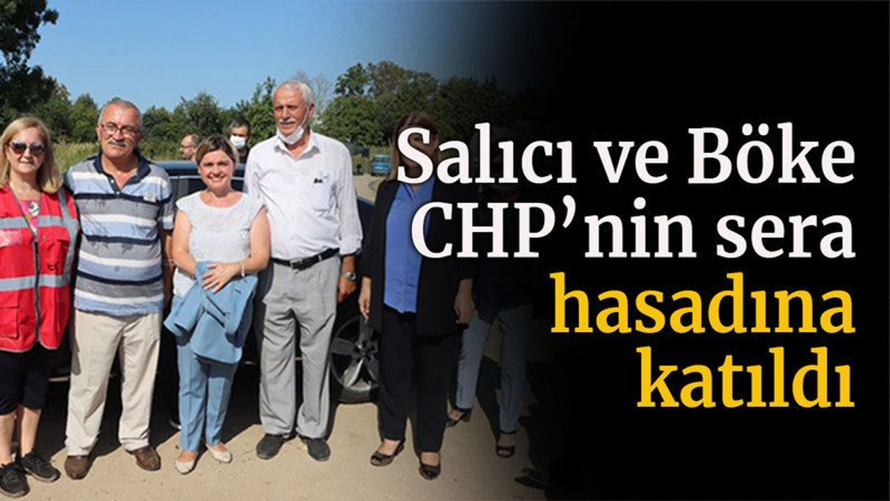 Salıcı ve Böke CHP’nin sera hasadına katıldı
